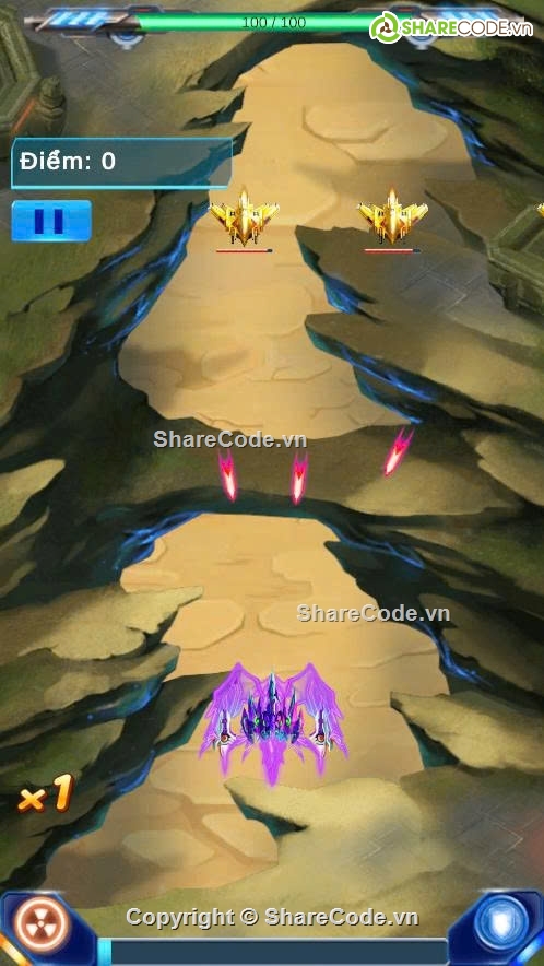 Sharecode,game unity c#,game,đồ án,Game máy bay,Unity